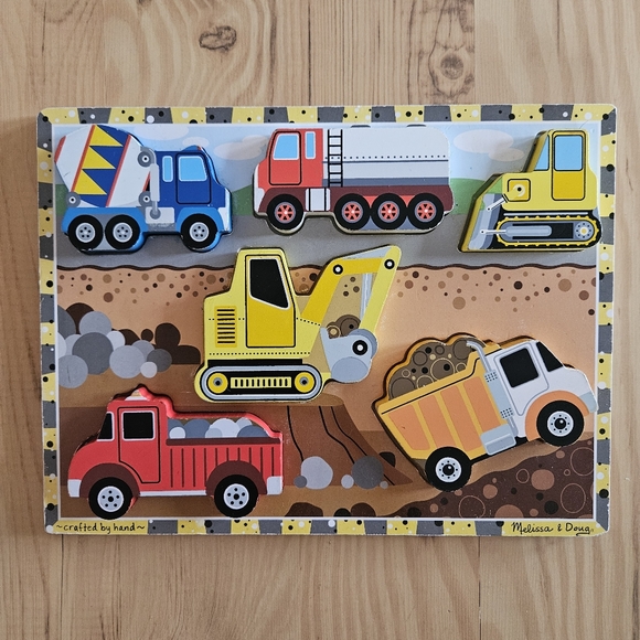 Melissa And Doug/Carter's Lot of Wooden Vehicle Puzzles - Picture 5 of 11